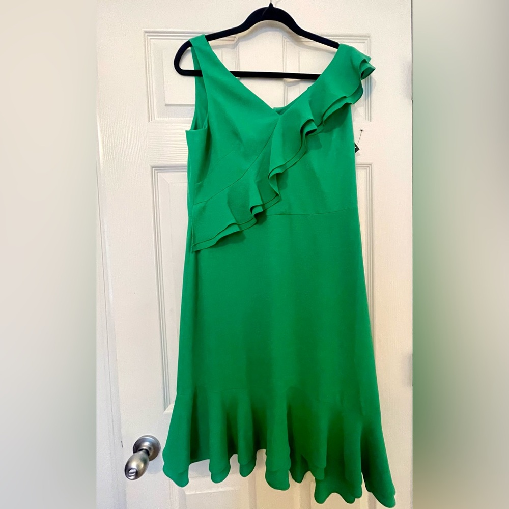 Green Ruffled Women's Dress